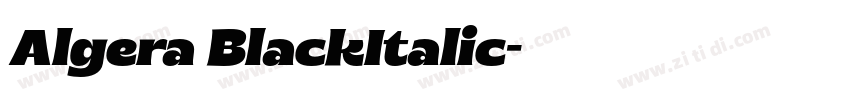 Algera BlackItalic字体转换 Algera BlackItalic字体转换